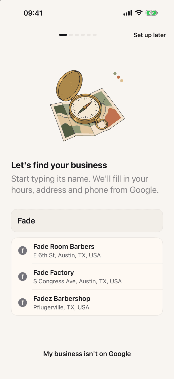 Find your business, in the Marlo app