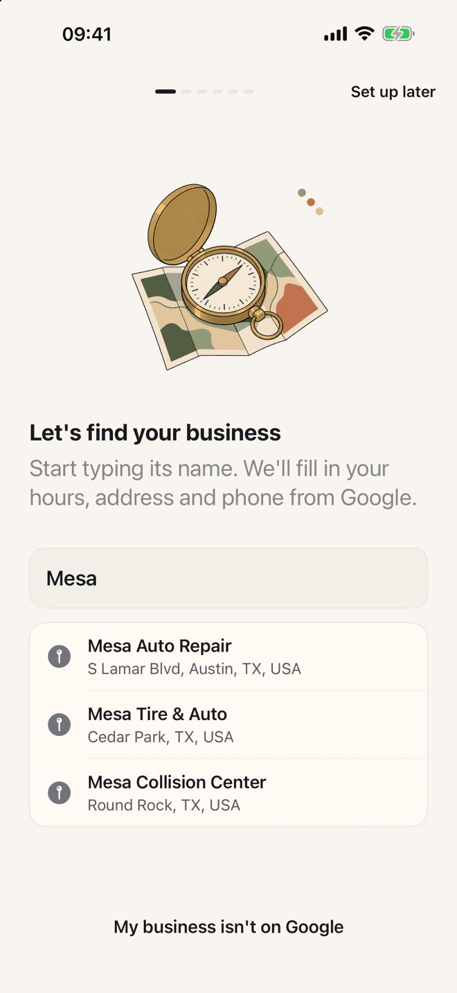 Find your business, in the Marlo app