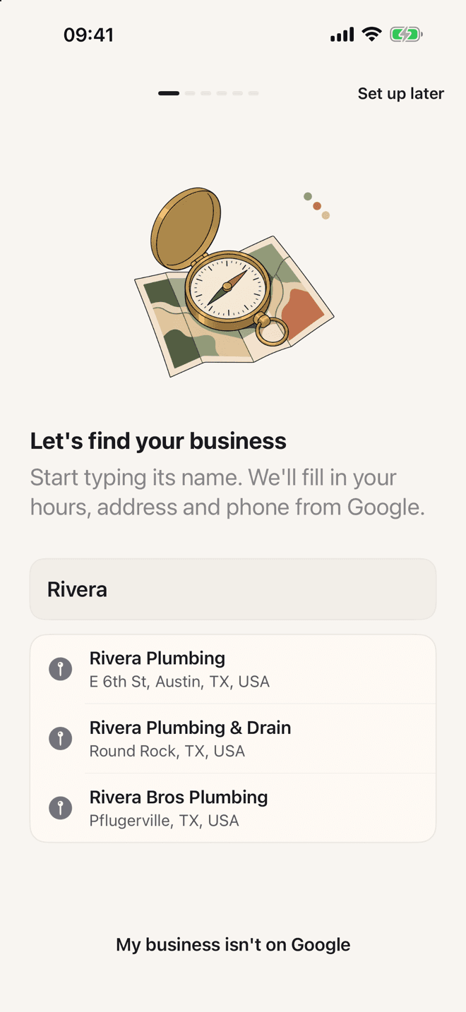 Find your business, in the Marlo app