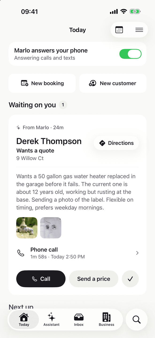 The Waiting on you cards on the Today screen