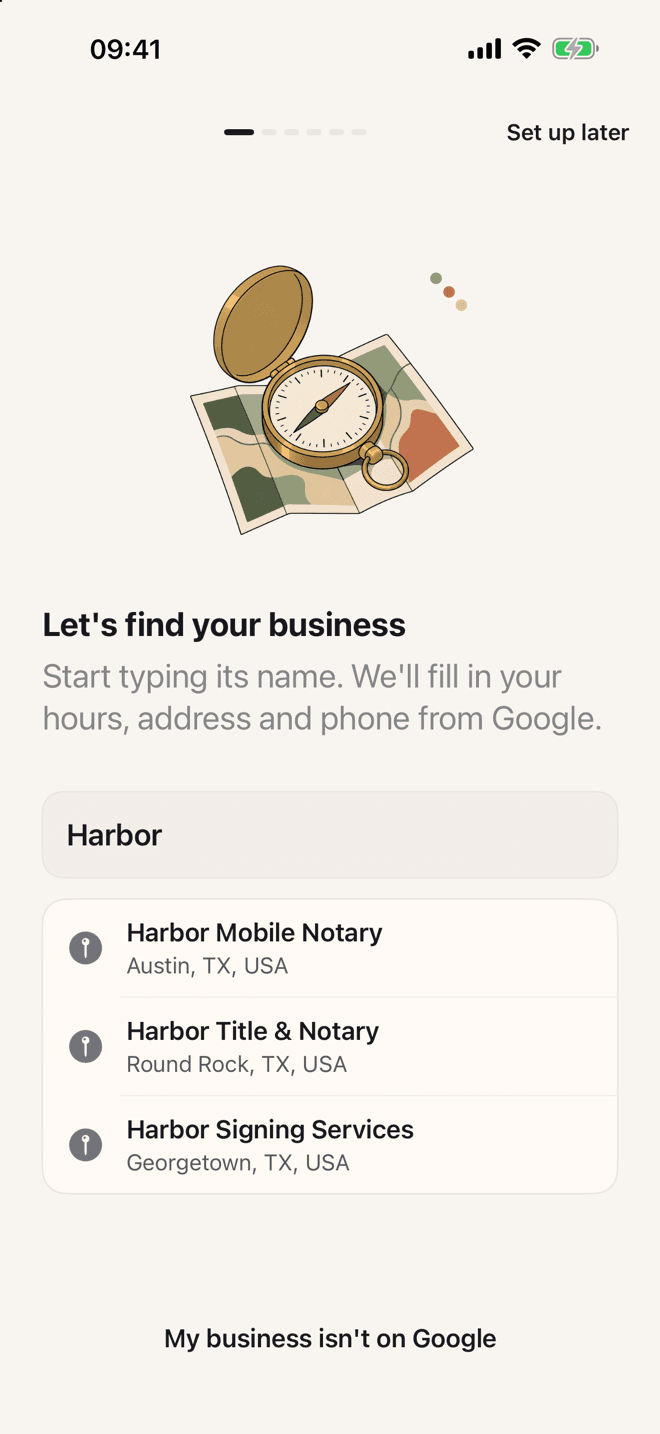 Find your business, in the Marlo app