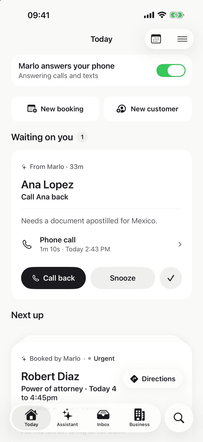 The Waiting on you cards on the Today screen