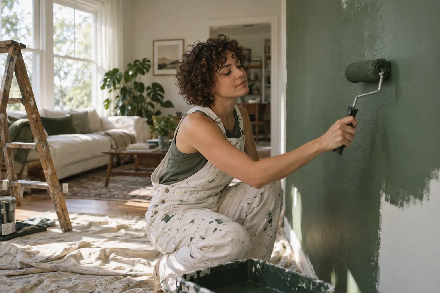 A painting pro at work