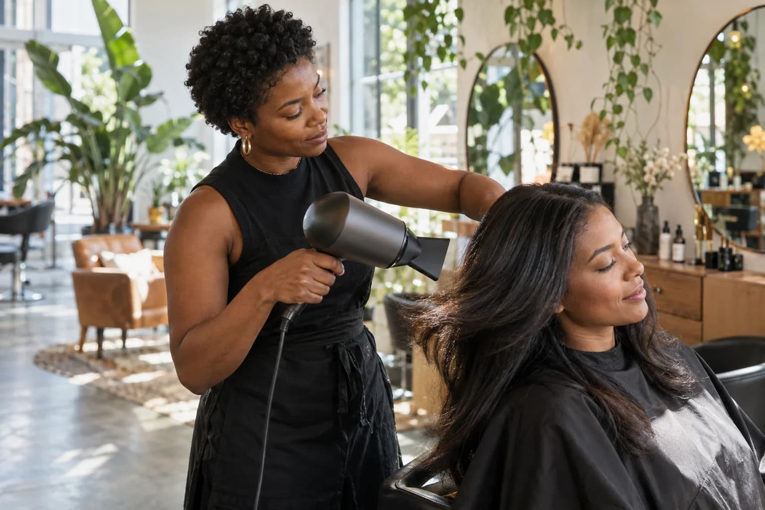 A salon pro at work