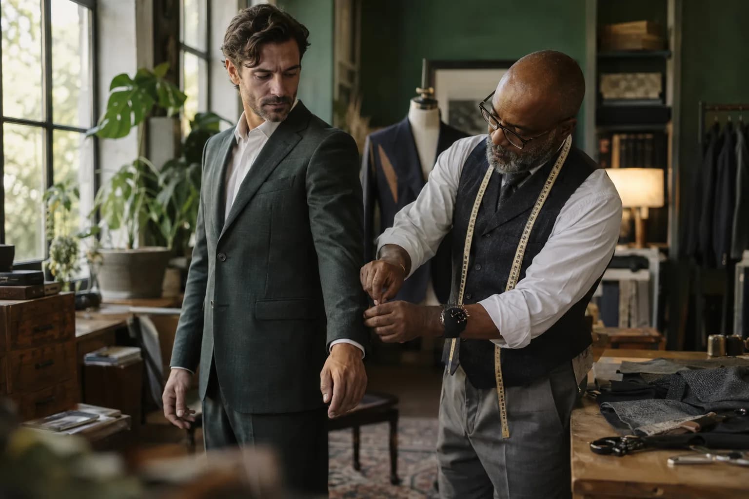 A tailoring pro at work