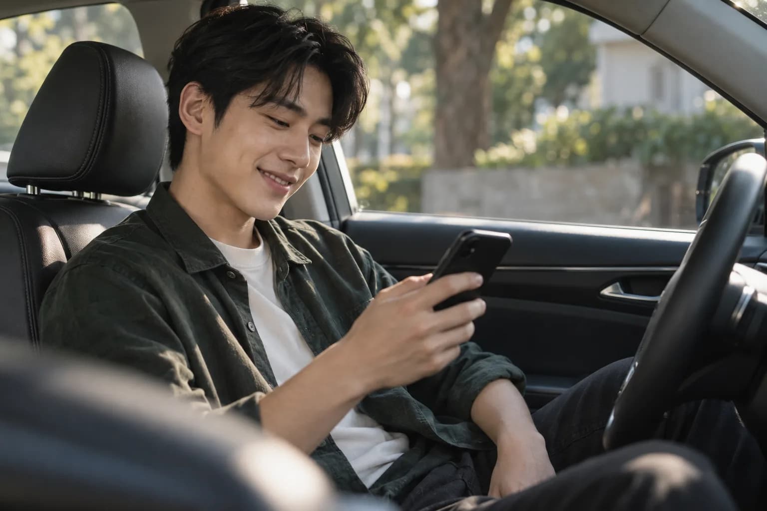 A tutoring pro checking the Marlo app between jobs