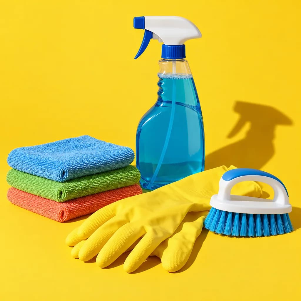 The tools of a cleaning business