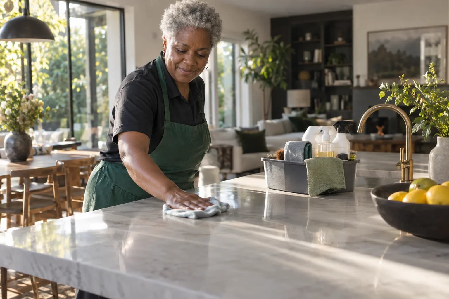 A cleaning pro at work