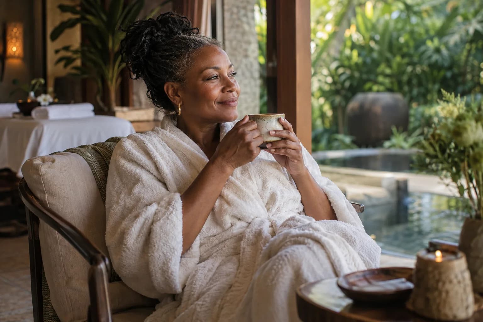 A massage customer on the phone
