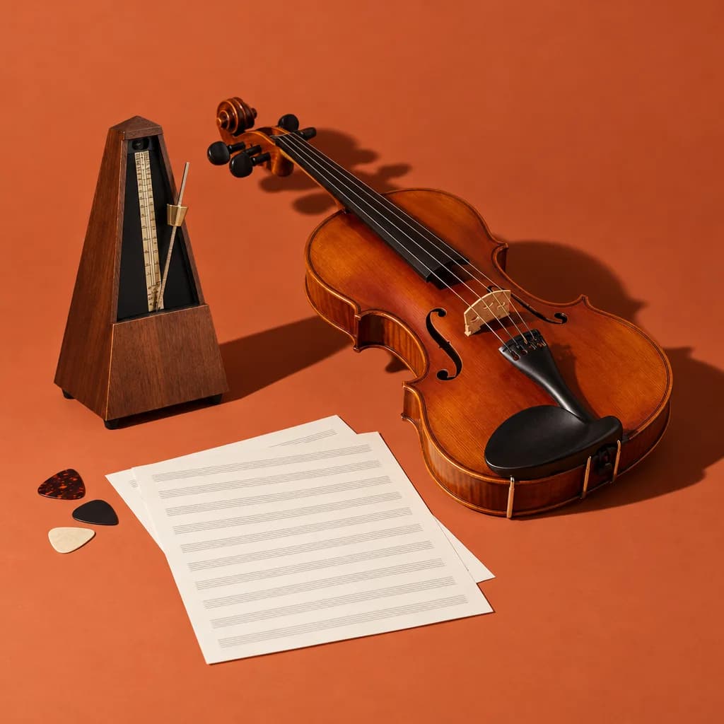 The tools of a music lessons business