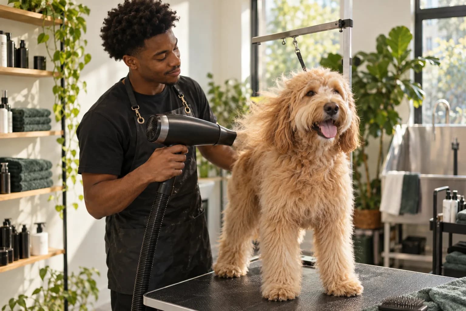 A grooming pro at work