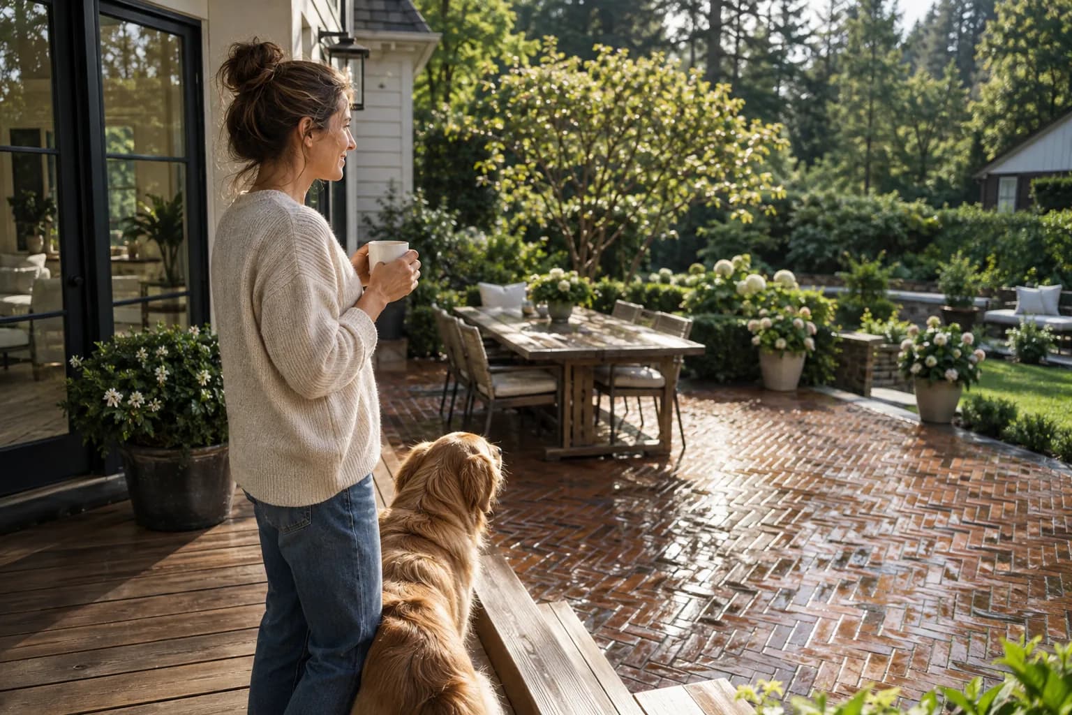 A pressure washing customer on the phone